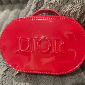 Dior Glossy Red Cosmetic Case/ clutch authentic new